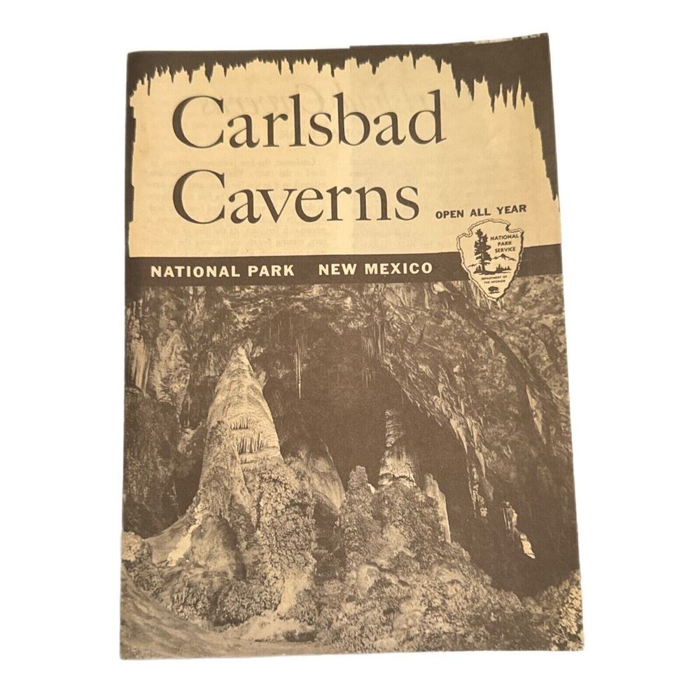 Vintage 1954 Tourism Pamphlet Carlsbad Cavern National Park New Mexico Folding